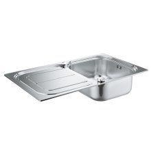 Chiuveta din otel inoxidabil Grohe 31563SD0, cu picurator, Argintiu