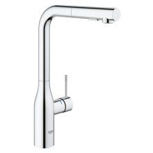 Baterie bucatarie cu dus extractabil Grohe, cartus ceramic, dual-spray, protectie reflux, anti-calcar, Crom