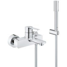 Sistem de cada Grohe Lineare, monocomanda, cartus ceramic, aerator, para dus inclusa, diverter, limitator temperatura, Crom
