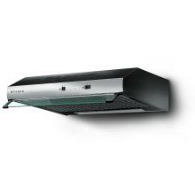 Hota traditionala Faber TCH04 SS16A 741, 60 cm, viziera, 220 m3/h, 67 dB, filtru sintetic, clasa D, Iluminare LED, control slider, front inox, Negru