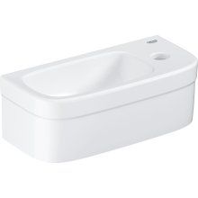 Lavoar maini Grohe Euro Ceramic Compact, motare pe perete, preaplin, 37 x 18 cm, Alb