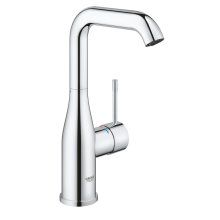 Baterie lavoar Grohe Essence 23541001, monocomanda, cartus ceramic, limitator debit, set evacuare cu tija, marimea L, Crom
