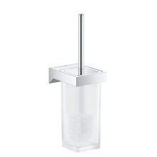 Set perie WC Grohe Selection Cube 40857000, Crom/ Sticla