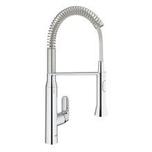 Baterie bucatarie cu pipa flexibila Grohe K7, monocomanda, cartus ceramic, 2 pulverizari, Crom