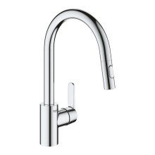 Baterie bucatarie Grohe Get 31484001, monocomada, cartus ceramic,  dus extractibil, Crom