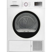 Uscator de rufe Daewoo DDR-VH8A2, Pompa de caldura, 8 kg, 15 programe, Clasa A++, Control electronic, Sistem de uscare cu senzor, Afisaj LED, ChildLock, Alb