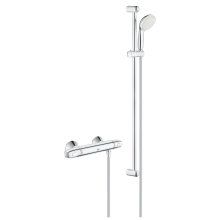 Set de dus Grohe Grohtherm 1000 34256004, aparent, termostat, anti-oparire, 900 mm, 2 functii, ajustabil, furtun 1.75 m, anti-calcar, crom