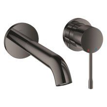 Baterie lavoar Grohe Essence 19408A01, montare pe perete, monocomanda, marimea M, necesita set fixare, lucios, Hard Graphite
