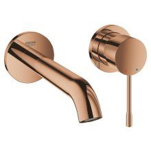 Baterie lavoar Grohe Essence 19408DA1, 1/2 inch, montare pe perete, monocomanda, 180 mm, cartus ceramic, fara ventil, lucios, Warm sunset