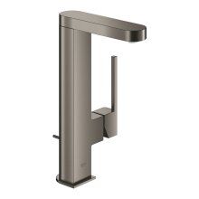 Baterie lavoar Grohe Plus 23851AL3, 3/8, monocomanda, marimea L, cartus ceramic, pivotanta, limitator, set evacuare cu tija, mat, Hard Graphite