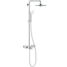 Sistem de dus Grohe Euphoria SmartControl 260 26608000, 1/2 inch, aparent, pipa cada, termostat, 260 mm, 3 pulverizari, Push&Turn, anti-oparire, Crom