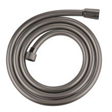 Furtun Grohe Silverflex 28388A00, universal, 1.75 m, 5 bari, anti-indoire, anti-zgarieturi, prindere cromata, lucios, Hard graphite