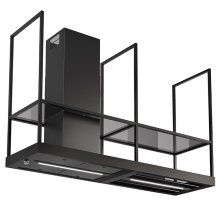 Hota insula Faber 325.0606.131, T-SHELF EV8 BK MATT A180, 700 m3h, 70 dB, LEDbar, Clasa C, Negru mat