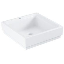 Lavoar Grohe Ceramic Cube 3948200H, 40 x 40 cm, cu preaplin, ceramica sanitara, Alb