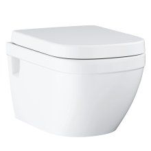 Vas WC Grohe Euro 39703000, suspendat, rimless, capac wc, set fixare, Alb