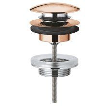 Evacuare push to open Grohe 65807DA0, G1 1/4 inch, lungime ajustabila, lucios, Warm sunset