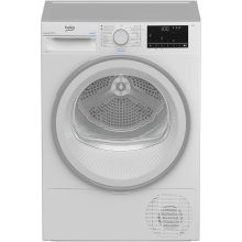 Uscator de rufe Beko B3T42242, Pompa de caldura, 8 kg, 15 programe, Clasa A+++, RecycledDry, Motor ProSmart Inverter, OptiSense, Aquawave, Alb