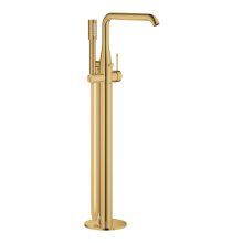 Baterie de cada Grohe Essence 23491GL1, montare pe podea, 1/2 inch, monocomanda, include set de dus, pivotanta, o pulverizare, necesita set fixare, lucios, Cool sunrise