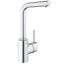 Baterie lavoar Grohe Concetto 23739002, 3/8, marimea L, monocomanda, pivotanta, set evacuare cu tija, Crom