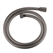 Furtun de dus Grohe SilverFlex 28362A00, 1/2  x 1/2 inch, universal, 1.25 m, anti-rasucire, cauciuc profesional, conexiuni cromate, lucios, Hard graphite