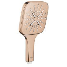 Para de dus Grohe Rainshower SmartActive Cube 130 26582DL0, 1/2 inch, universala, 3 pulverizari, anti-calcar, mat, Warm sunset