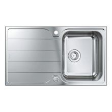 Chiuveta bucatarie Grohe 31571SD1, 860 x 500 mm, picurator, 1 cuva, evacuare automata, kit montaj si evacuare, Inox satinat