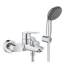 Set baterie de cada Grohe Start 23413002, 1/2, montare pe perete, monocomanda, diverter, para de dus, furtun 1.5 m, suport, Crom