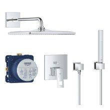 Sistem de dus Grohe Eurocube Perfect 25238000, incastrat, monocomanda, 310 mm, furtun 1.25 m, para dus, Crom