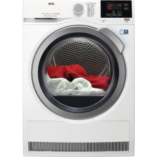 Uscator de rufe AEG T8DBG49S, Seria 8000, AbsoluteCare, pompa de caldura, 9 kg, Clasa A++, Alb
