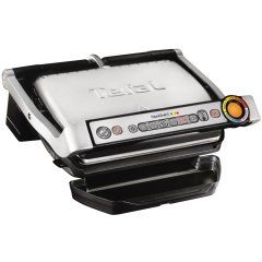 Gratar electric Tefal OptiGrill+ GC712D34, 2000 W, 6 programe automate, Inox/Negru