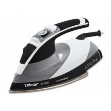 Fier de calcat cu aburi Zelmer 28Z023, 2400 W, talpa dublu ceramica, Negru