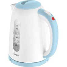 Fierbator de apa Concept RK2333, 1.7 L, 2200 W, Control al puterii, Sistem siguranta, Buton capac, Albastru
