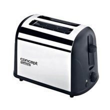 Prajitor de paine Concept TE-2040, 700 W, 6 niveluri de prajire Cool Touch, Inox