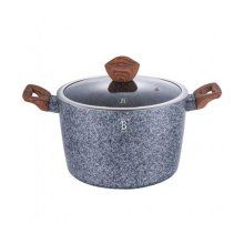 Oala cu capac 20cm, Forest Line, invelis granit-marmura, 3.5l, BH1206