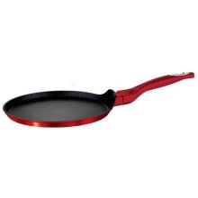 Tigaie pentru clatite BerlingerHaus BH-1272N, diametru 25 cm, maner ergonomic, material aluminiu, strat marmura, rosu metalic