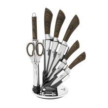 Set cutite cu suport inox maner lemn,Berlinger Haus BH 2290,Maro