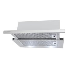 Hota telescopica Hansa OTP6241IH, 60 cm, 500 m3/h, 1 motor, 2 filtre aluminiu, 3 trepte, iluminare LED, inox