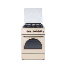 Aragaz rustic Serreno SER 6604RB/FE1, Mixt, Aprindere electrica, 4 arzatoare, Bej