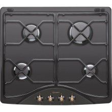 Plita incorporabila Indesit PN 642 /I (AN), 4 arzatoare gaz, 60 cm, Negru