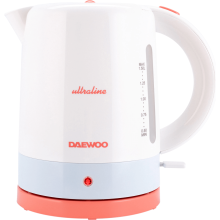Fierbator Daewoo UltraLine DK2000U, 2200 W, 1.5 L, buton deschidere capac, baza rotativa 360 grade, protectie supraincalzire, Alb