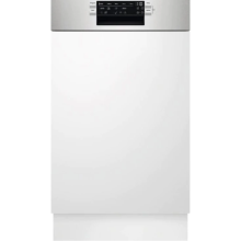 Masina de spalat vase semi-incorporabila AEG FEE73517PM, 10 seturi, 9 programe, Clasa D, MaxiFlex, SatelliteClean, QuickLift, AirDry, Alb