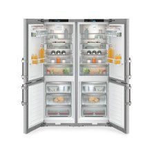 Side by side Liebherr XCCsd 5250, combine frigorifice Prime SCNsdd 5253 617 + SCNsdd 5253 001, clasa D, NoFrost, VarioSpace, EasyFresh, H 185.5 cm, Inox